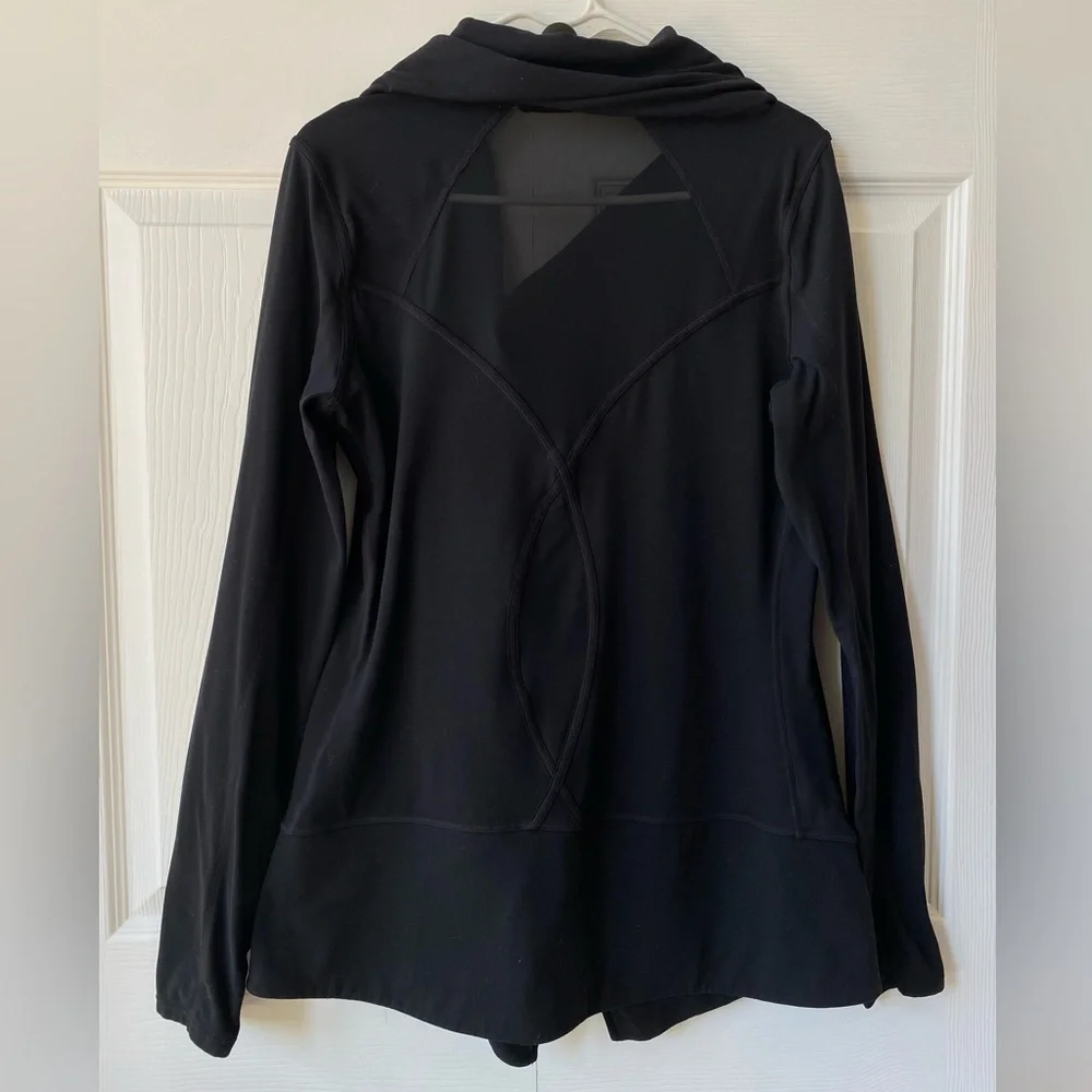 Athleta Black‎ Blissout Jacket Womens Size M/L Asymmetrical Zip